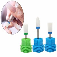 Nail Drill Type White Ceramic Drill Bit Abrasive Ceramic Nail Drill Bits